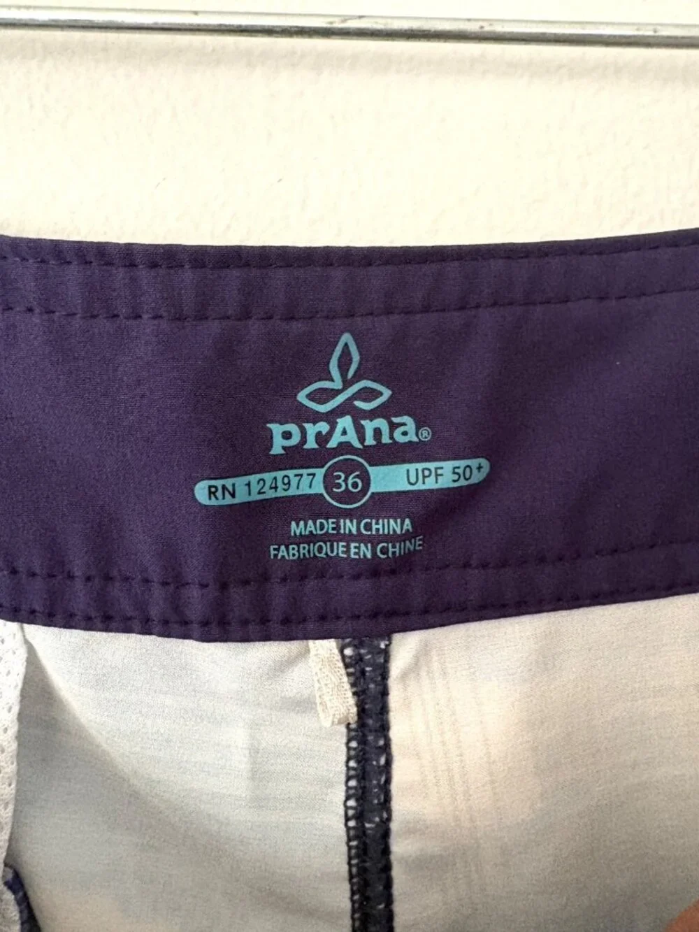 prAna Men’s 36 Drawstring Board Shorts UPF 50+ Swim Trunks Unlined